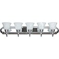 Five-light Vanity Bath Light with Polished Chrome
