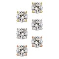 Ice Stonez Sterling Silver 1.58ct CZ Round Stud Earrings