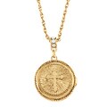 New! Vatican Goldtone 24 inch Prayer Locket Necklace by 1928 Jewelry