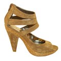 Bucco Women's Basket Weave Peep Toe Pumps