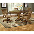 Bernards Chesterfield Medium Oak Oval Dining Set