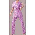 Ilusion Women's Rose Shirt/ Pants Pajama Set