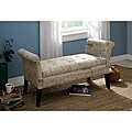 Frenchy Storage Bench with Script Fabric