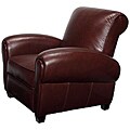 Miguel Coffee Brown Leather Press Back Club Chair