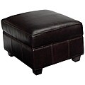 Miguel Brown Leather Storage Ottoman