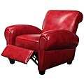 Miguel Red Leather Recliner Club Chair