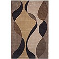 Dynasty Hand-tufted Brown/ Black Rug (10' x 14')