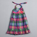 Good Lad Girl's Madras Halter Dress