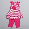 Good Lad Toddler Girl's Striped Tunic and Leggings Set