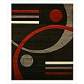 Zak Black/ Red Rug (5'3 x 7'7)
