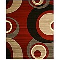 Dunes Red/ Grey Rug (5'3 x 7'7)