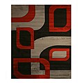 Monte Carlo Black/ Grey Rug (5'3 x 7'7)