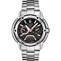 Bulova Men's Marine Star Black Dial Steel Bracelet Watch