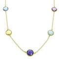 Eternally Haute 18k Gold over Silver Handmade Multi-gemstone Necklace