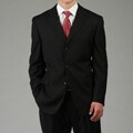 U&I Men's Solid Black 2-piece Suit