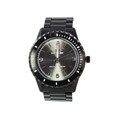Fortuner 'Accent' Men's Black Stainless Steel Watch