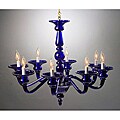 Odetta Blue Glass 8-light Chandelier