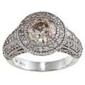 18k Gold 4 1/3ct TDW Champagne and White Diamond Estate Ring (H-I, SI1-SI2)