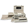 Morelle 'Marylyn' Cream Leather Jewelry Chest with Three Takeaway Cases
