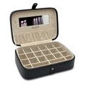 Morelle 'Kimberly' Black Leather Jewelry Box