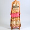 Meetu Magic Women's Chiffon Halter Maxi Dress