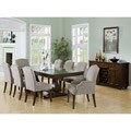 Dark Cognac Veneer Top Dining Table