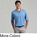 Greg Norman Men's Performance Golf Striped Short Sleeve Shirt