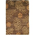 Hand-knotted Ferns Hemp Rug (9' x 12')