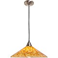 Rita Manhattan Cognac Brushed Steel 1-light Pendant