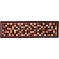 Mohawk Home Terrace Squares Brown Indoor/Outdoor Rug (2'1 x 7'6)