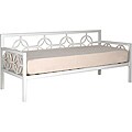 Medallion Marshmallow White Twin Daybed and Memory Foam Mattress
