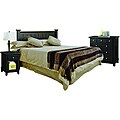 Home Styles Arts & Crafts Black Queen/Full Headboard Night Stand and Chest