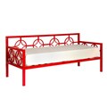 Medallion Salsa Red Sofa Depth Daybed and Memory Foam Mattress
