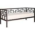Greek Key Bronze Sofa Depth Daybed and Memory Foam Mattress