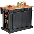 Home Styles Black Distressed Oak Kitchen Island