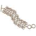 Alexa Starr Two-tone Flower Toggle Bracelet