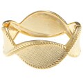 Alexa Starr Goldtone Twisted Etched Bangle Bracelet