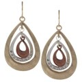 Alexa Starr Tri-color Teardrop Earrings