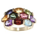 14k Gold Amethyst, Topaz, Garnet, Tourmaline and Peridot Estate Ring
