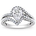14k White Gold 1 1/2ct TDW Certified Diamond Engagement Ring (F, I1)