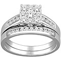 10k White Gold 3/4ct TDW Imperial Diamond Bridal Ring Set (H-I, I2)