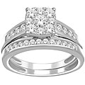 10k White Gold 1ct TDW Imperial Diamond Bridal Ring Set (H-I, I2)