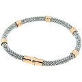 Eternally Haute Rose Gold over Silver Italian Magnet Clasp Bracelet