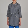 Vince Camuto Women's Snap Front Zipper Detail Hooded Parka