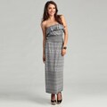 LA Class Junior's Aztec Printed Maxi Dress
