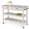 Home Styles Savannah White Kitchen Cart