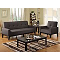 Charlie Charcoal Convertible Futon/ Chair Set