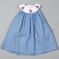 Petit Ami Toddler Girl's Blue Sailboat Dress