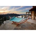 Cypress Wood Arc Ocean Breeze Stripe Hammock Bed