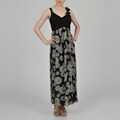Signature by Robbie Bee Women's Printed Maxi Dress